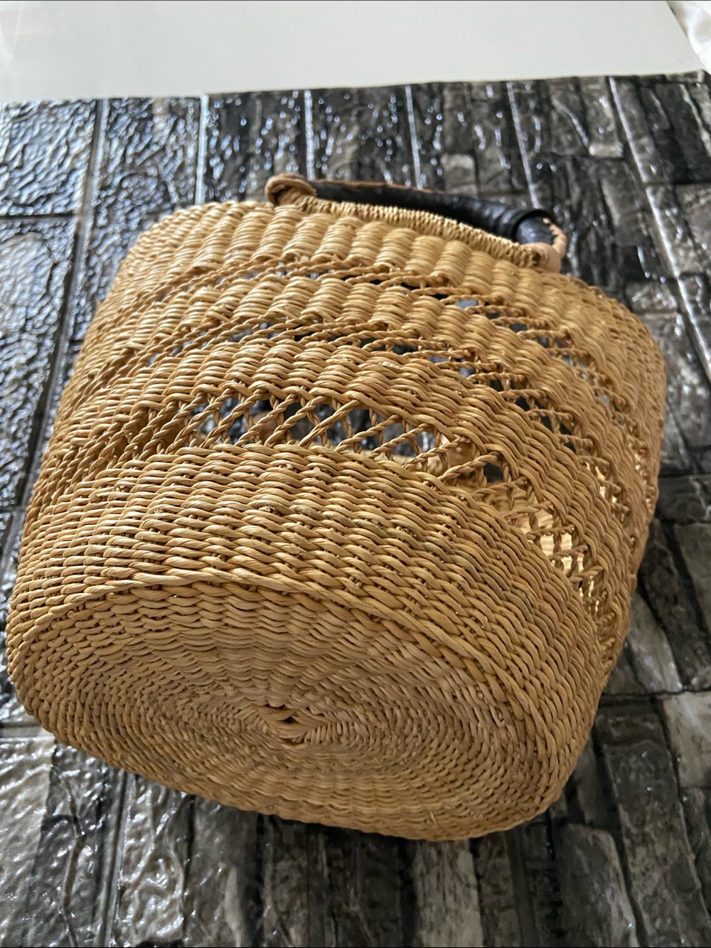 Big Blue Moma Basket Tote NWOT - Picture 3 of 8